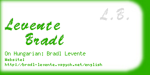 levente bradl business card